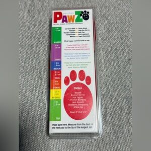 Pawz Dog Puppy Rubber Boots 12-pack Waterproof Size Small ~ Red